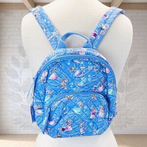 NEW ❤️ vera bradley Disney Cinderella Paisley Friends Mini Backpack Blue Small